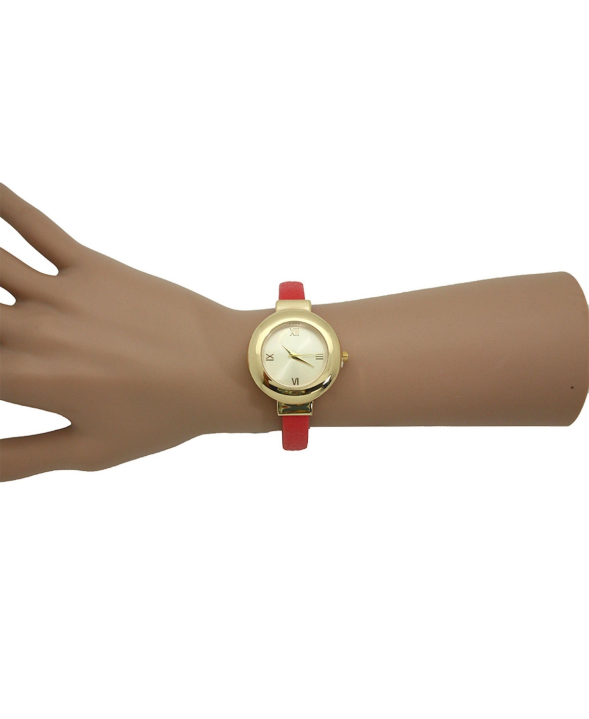 Hot Pink Petite Gold Tone Bangle Bracelet Watch