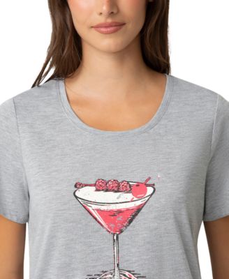 Women's 2-Piece Embellished Short Sleeve Pajama Set