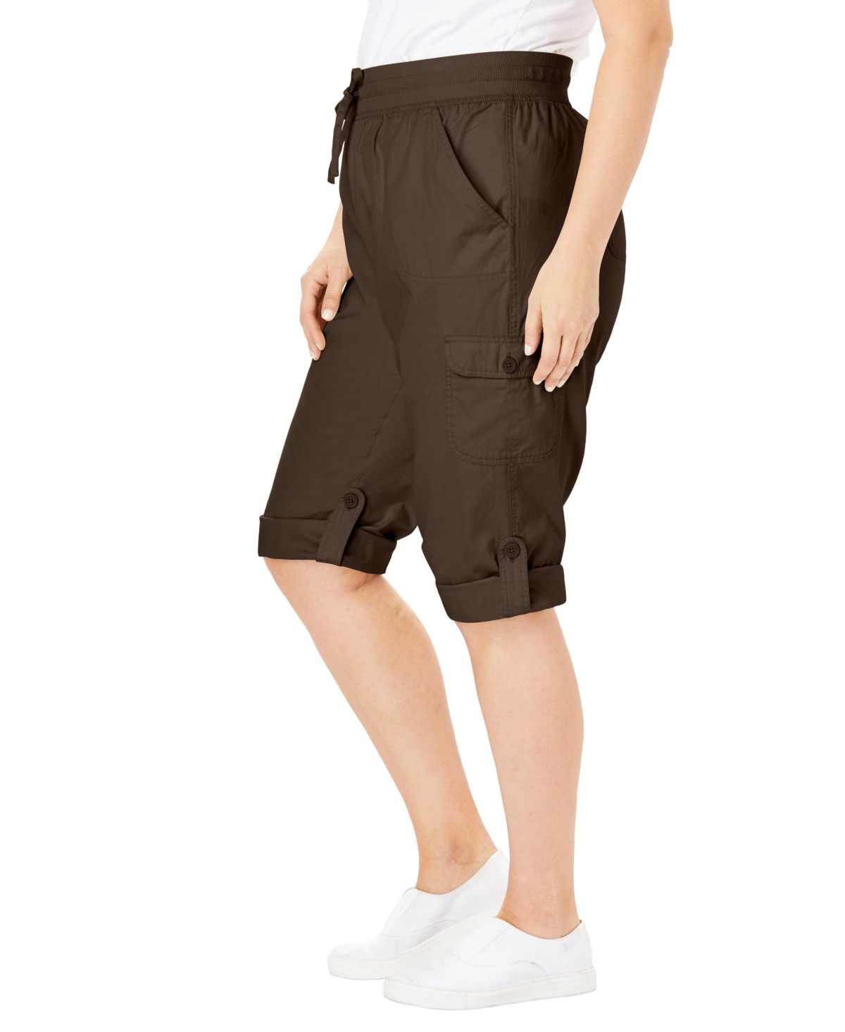 Woman Within Plus Convertible Length Cargo Capri/Bermuda