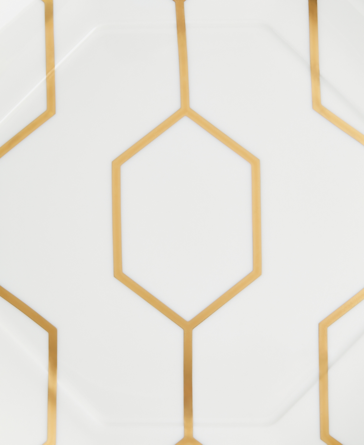 Wedgwood Gio Gold Octagonal Accent Plate White