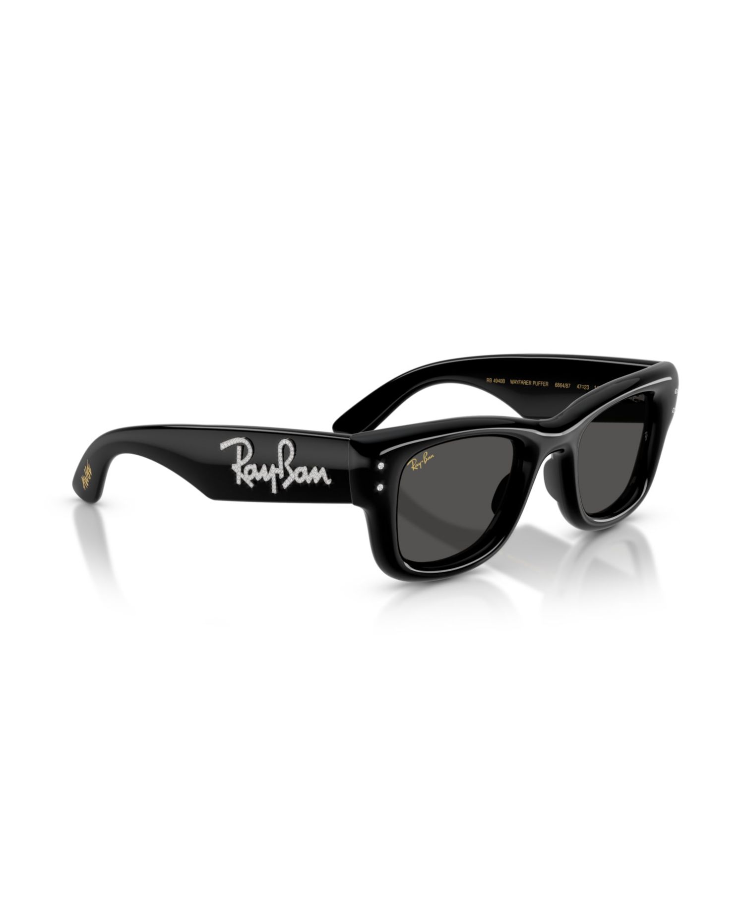Unisex Wayfarer Puffer Crystal Sunglasses, RB4940B