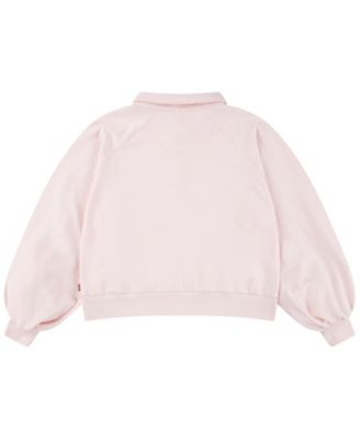 Girls' 7-16 Voluminous Long-Sleeve Shirt Collar Top