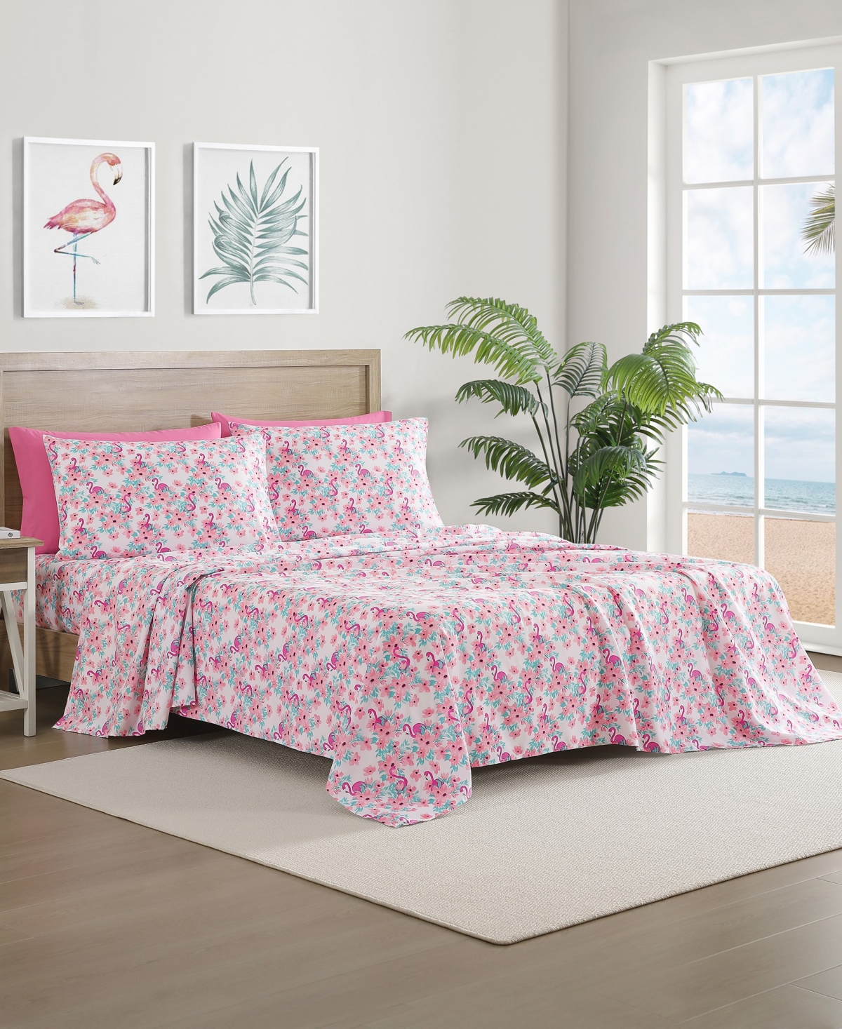 Caribbean Joe Cooling 6-pc. Sheet Set, Queen In Pink