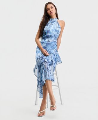 Women's Kea Asymmetrical-Hem Ruffled Dress