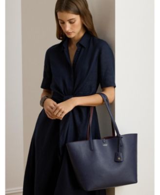 Faux-Leather Reversible Tote Bag