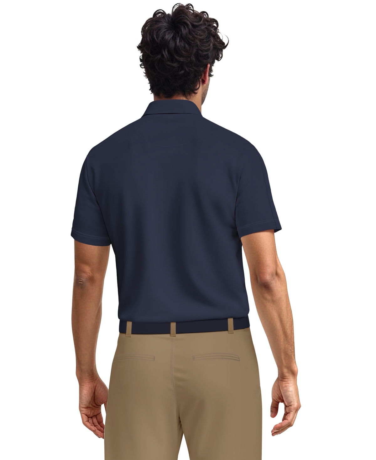 Pga Tour Men's Solid Cooling Texture Polo Shirt