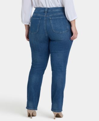 Plus Size Marilyn Straight Front Patch Pockets Jeans