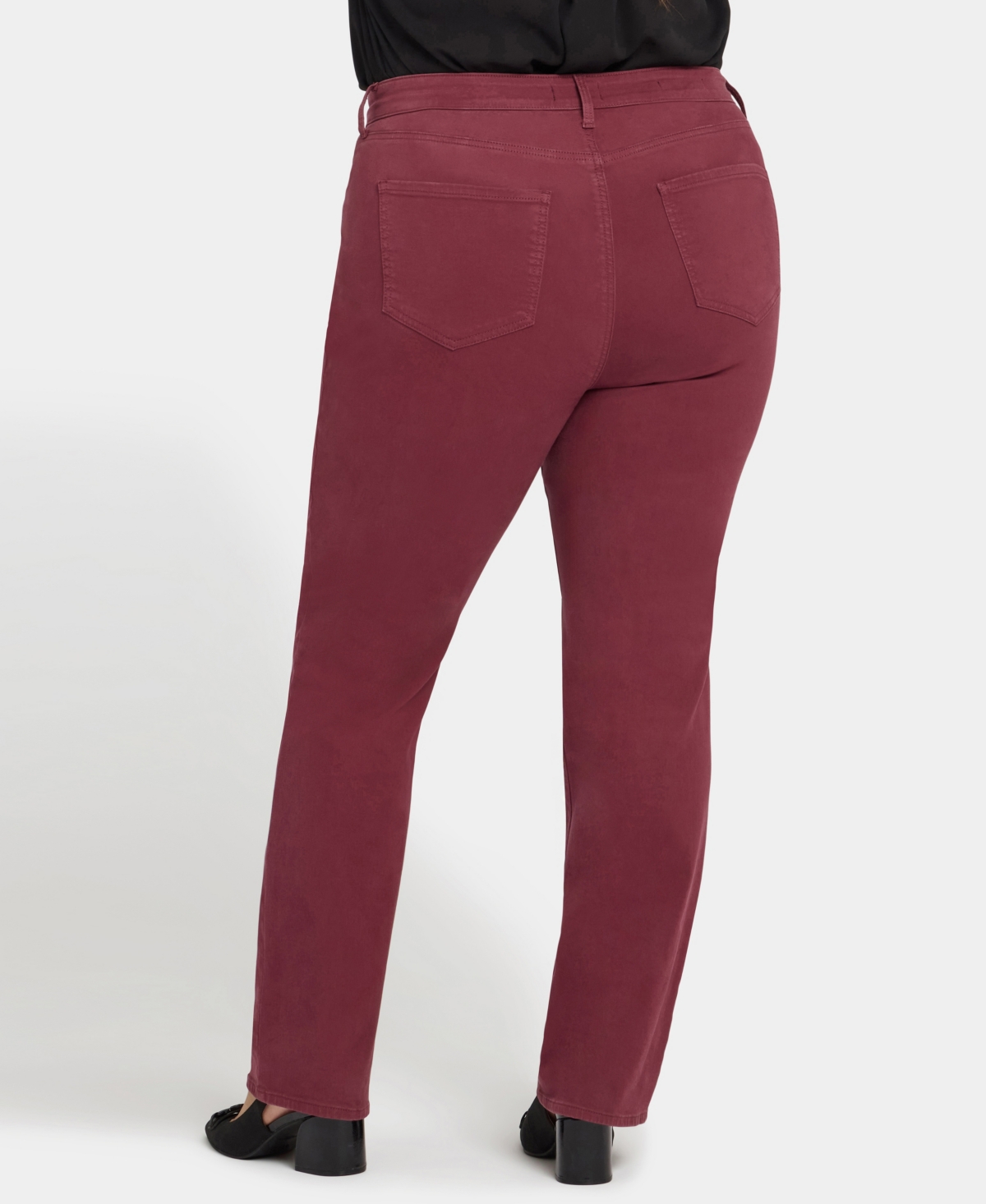 Nydj Plus Size High Rise Marilyn Straight Jeans In Brown