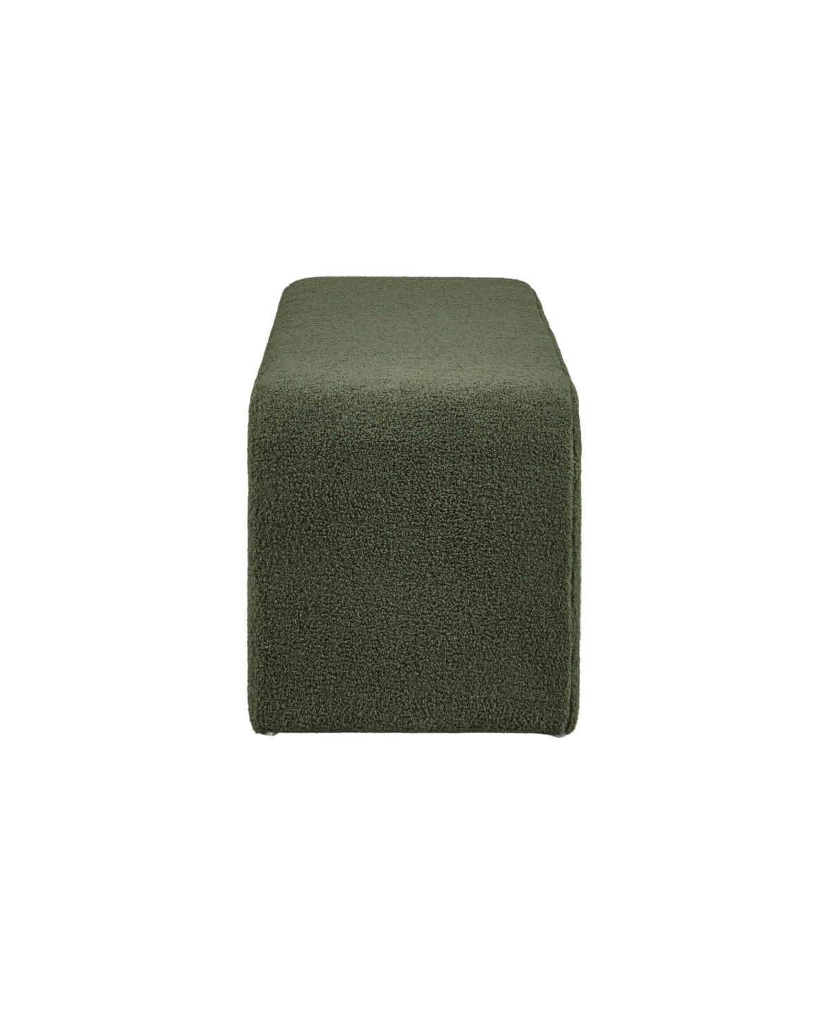 Ink+ivy Steve 52"w Boucle Waterfall Bench In Green