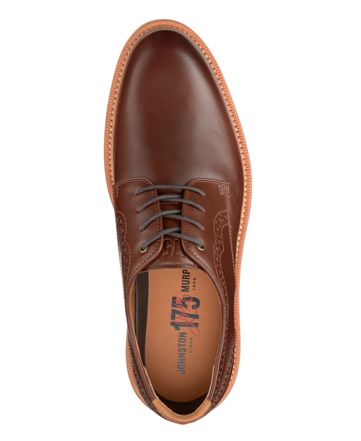 Мужские туфли Johnston & Murphy Lace-Up Leather Oxford, цвет: Тёмно-синий — фото 8