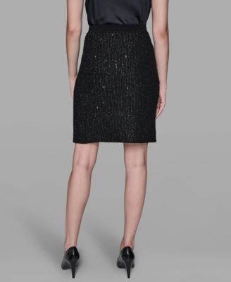 Women's Sequined Knit Short Skirt