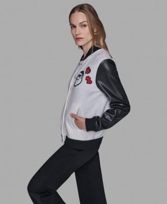 Women's Choupette Knit Bomber Crew Neck Jacket