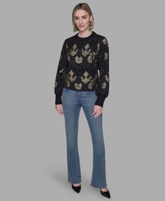 Women's Baroque Floral Crewneck Sweater