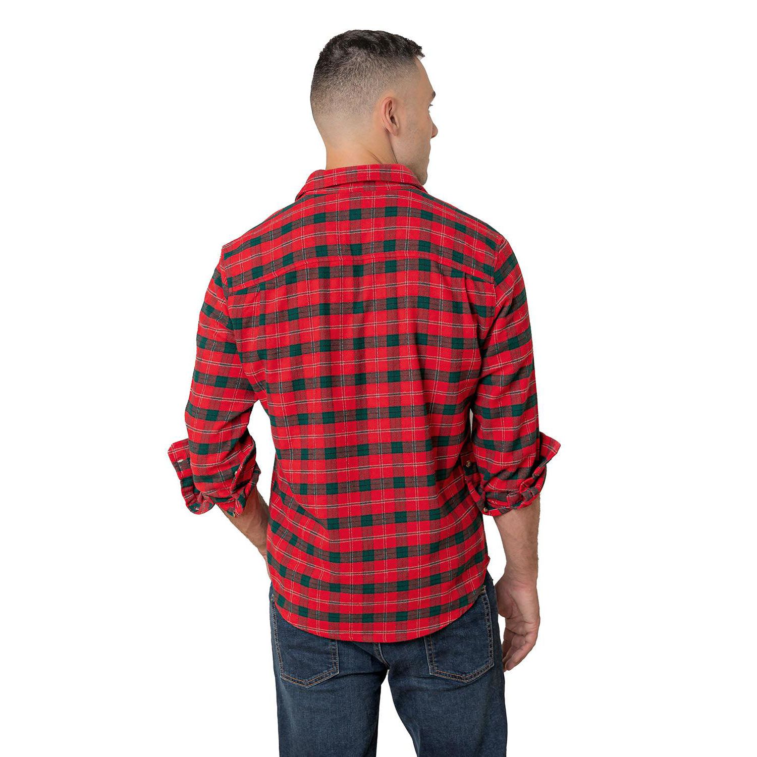 Men's Hope and Henry Organic Long Sleeve Flannel Button Down Shirt