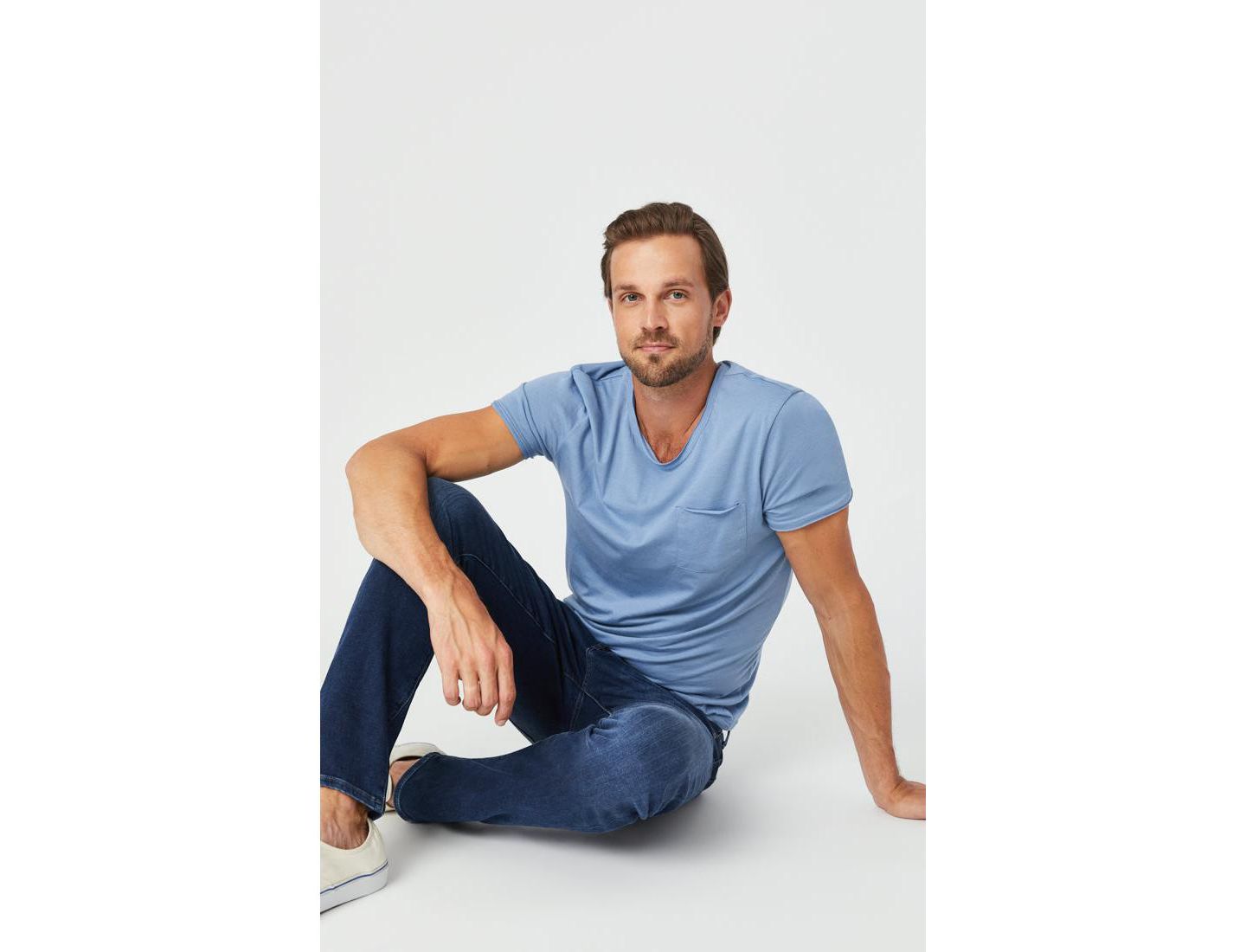 Мужские джинсы Mavi Jeans Jake Slim Leg Jeans In Dark Indigo Athletic — фото 5