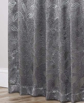 Leaves Modern Bohemian Back Tab Blackout Curtain Set, 52"x 96"