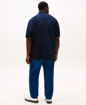 Men's Big & Tall Zippered Polo Shirt