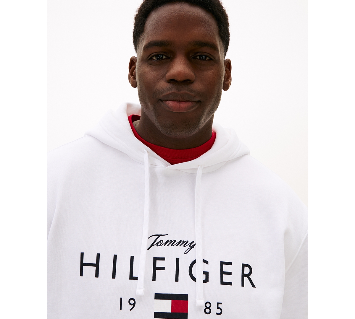 Tommy Hilfiger Men's Big & Tall Regular-fit Hooded Sweatshirt In White