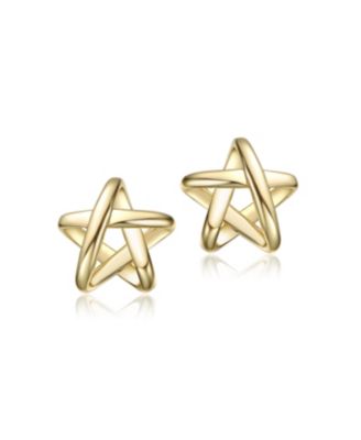 Kids 14K Gold Plated Star Knot Stud Earrings