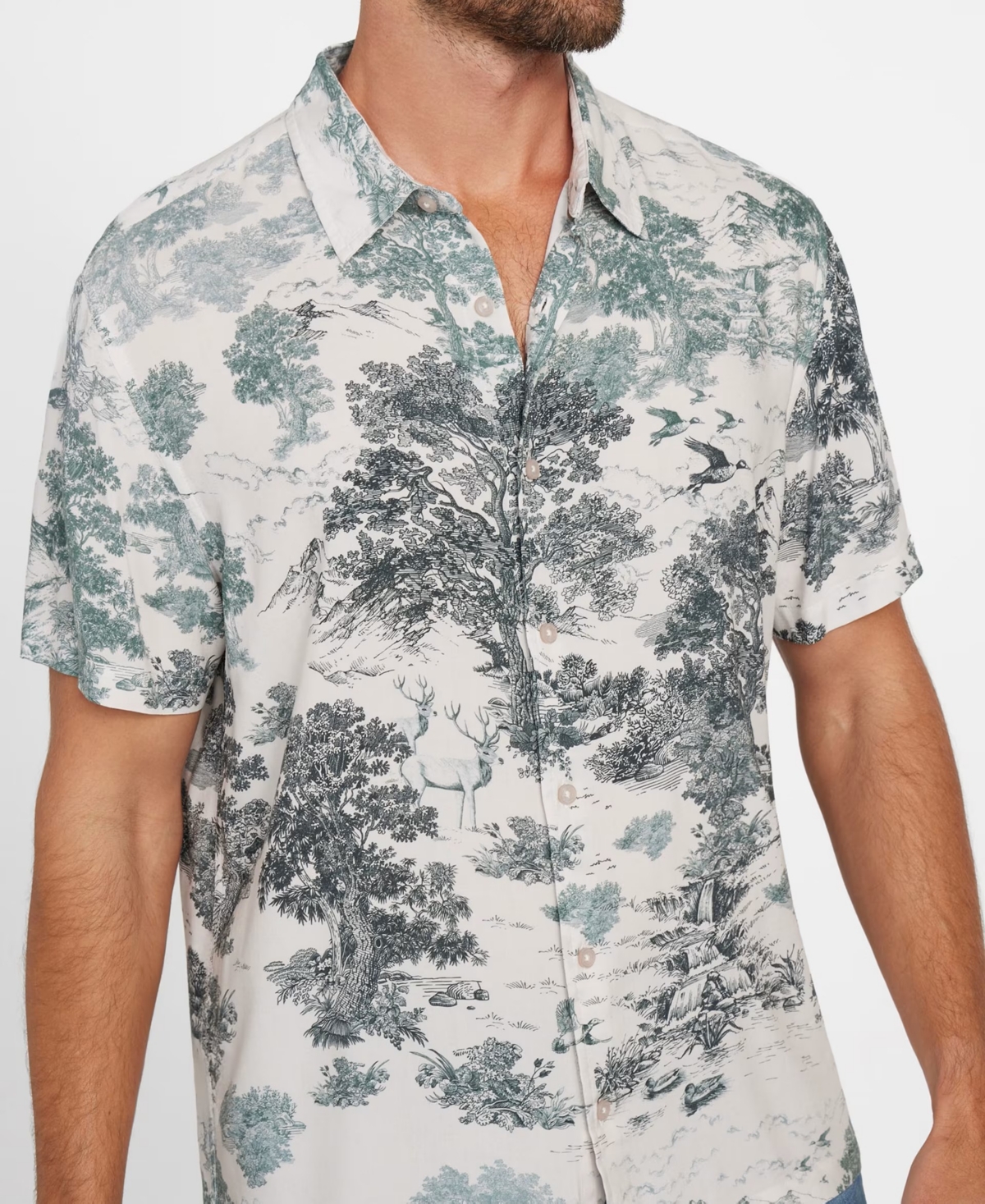 Guess Men's Forest Toile Short-Sleeve Shirt