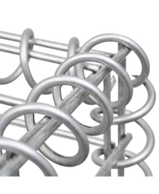 Gabion Raised Bed Silver Galvanized steel 141.7 x 11.8 x 23.6 in