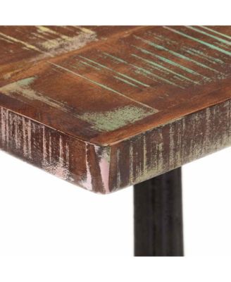 Bistro Table Multicolor Reclaimed wood, powder-coated cast iron