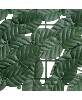 Balcony Screen Dark Green Polyethylene and fabric 197 x 59 in
