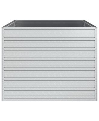 Garden Raised Bed Silver Galvanized Steel Large Garden Raised Bed