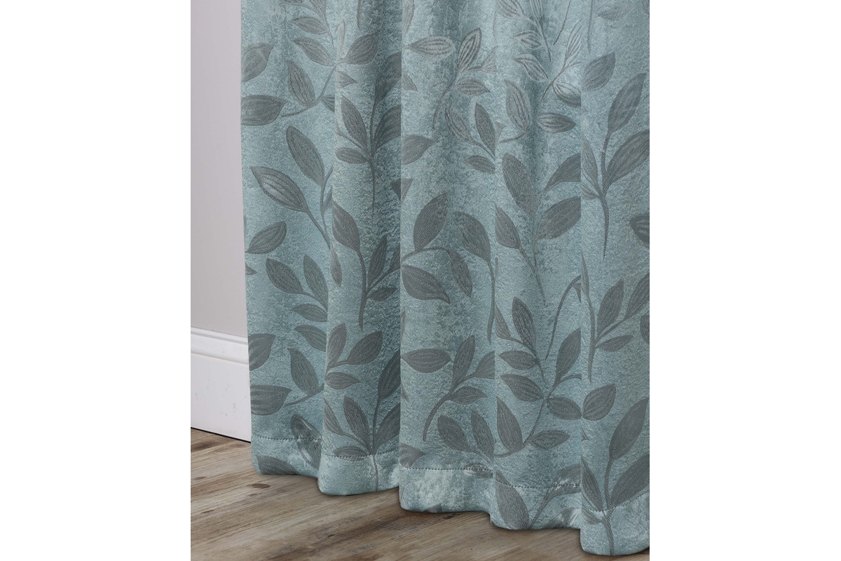 Superior Leaves Modern Bohemian Back Tab Blackout Curtain Set