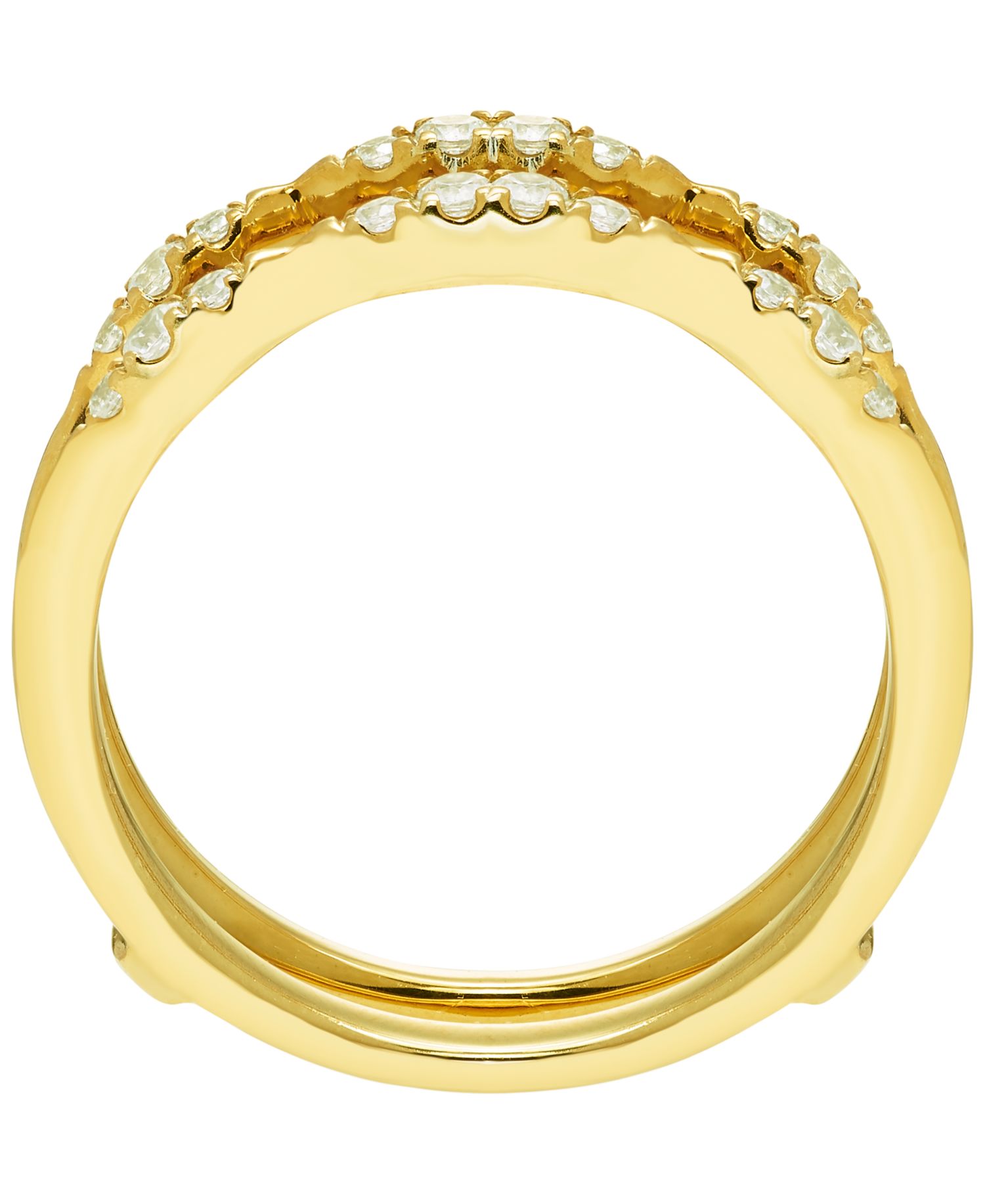 Diamond Guard Ring (1/4 ct. t.w.) in 14k Yellow Gold