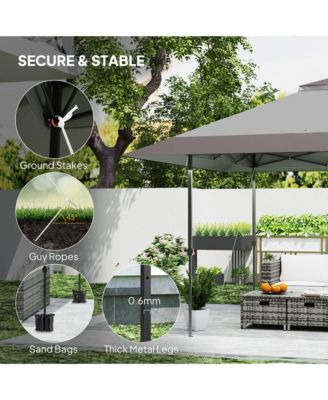 13'x13' Pop Up Canopy with Wheeled Carry Bag and Bags, Navy