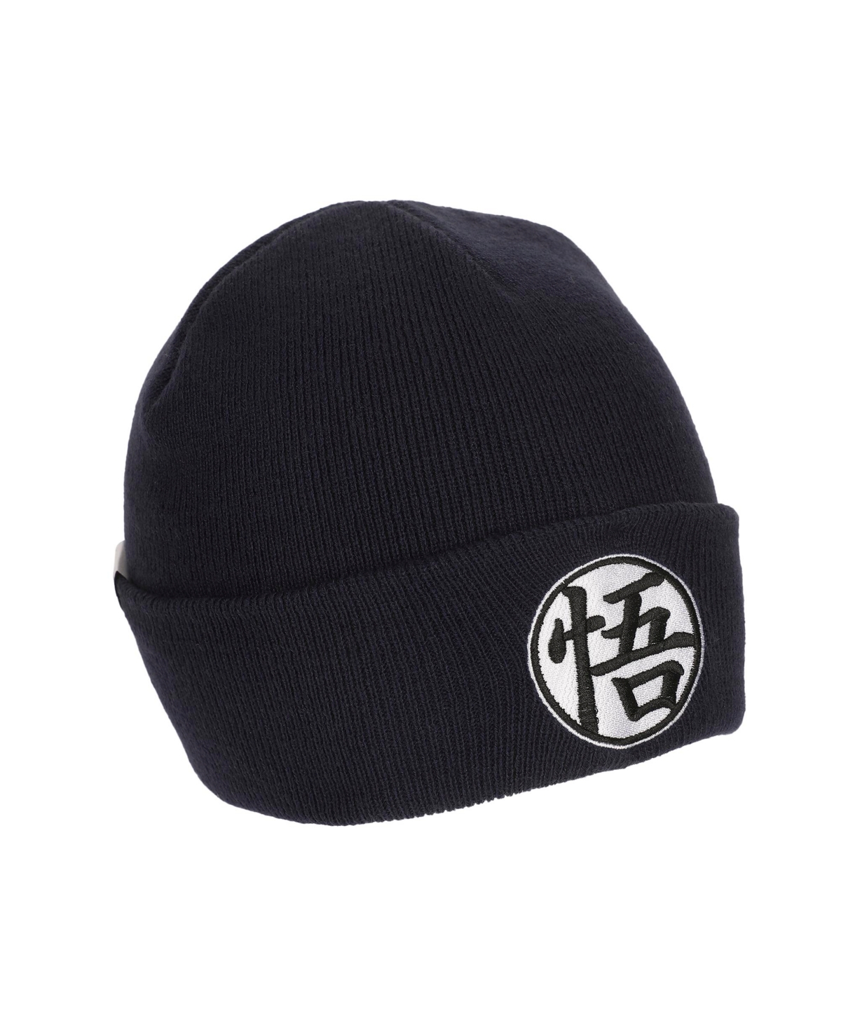 Dragon Ball Z Men's Goku Symbol Embroidery On Acrylic Knit Standard Cuff Beanie