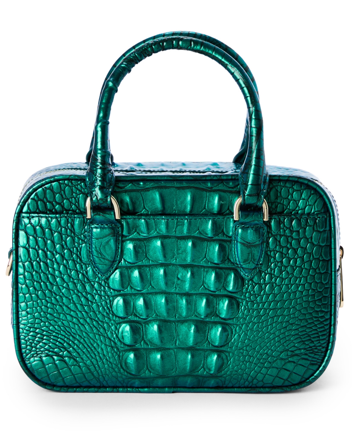 Brahmin Mara Buckle Small Satchel Bag In Green