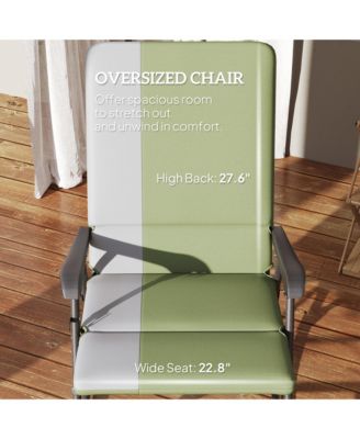 Outdoor Rocking Chairs Set of 2, Folding Outdoor Rocker Set,