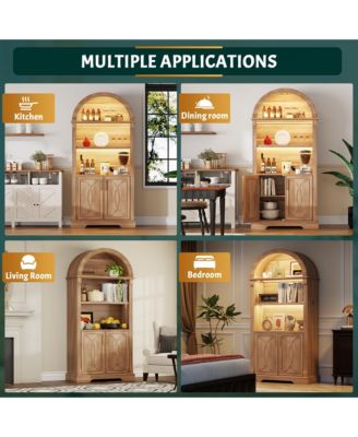 71" Arched Cabinet with 3-Color LED & Motion Sensor