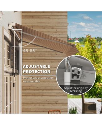 10'x8' Retractable Patio Awning/Sun Shade for Outdoor Patio Multi