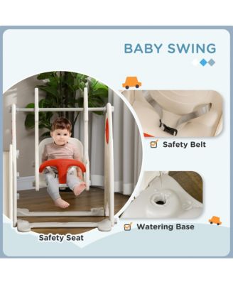 Toddler Swing and Slide Set with Basketball Hoop, Rocket Theme,