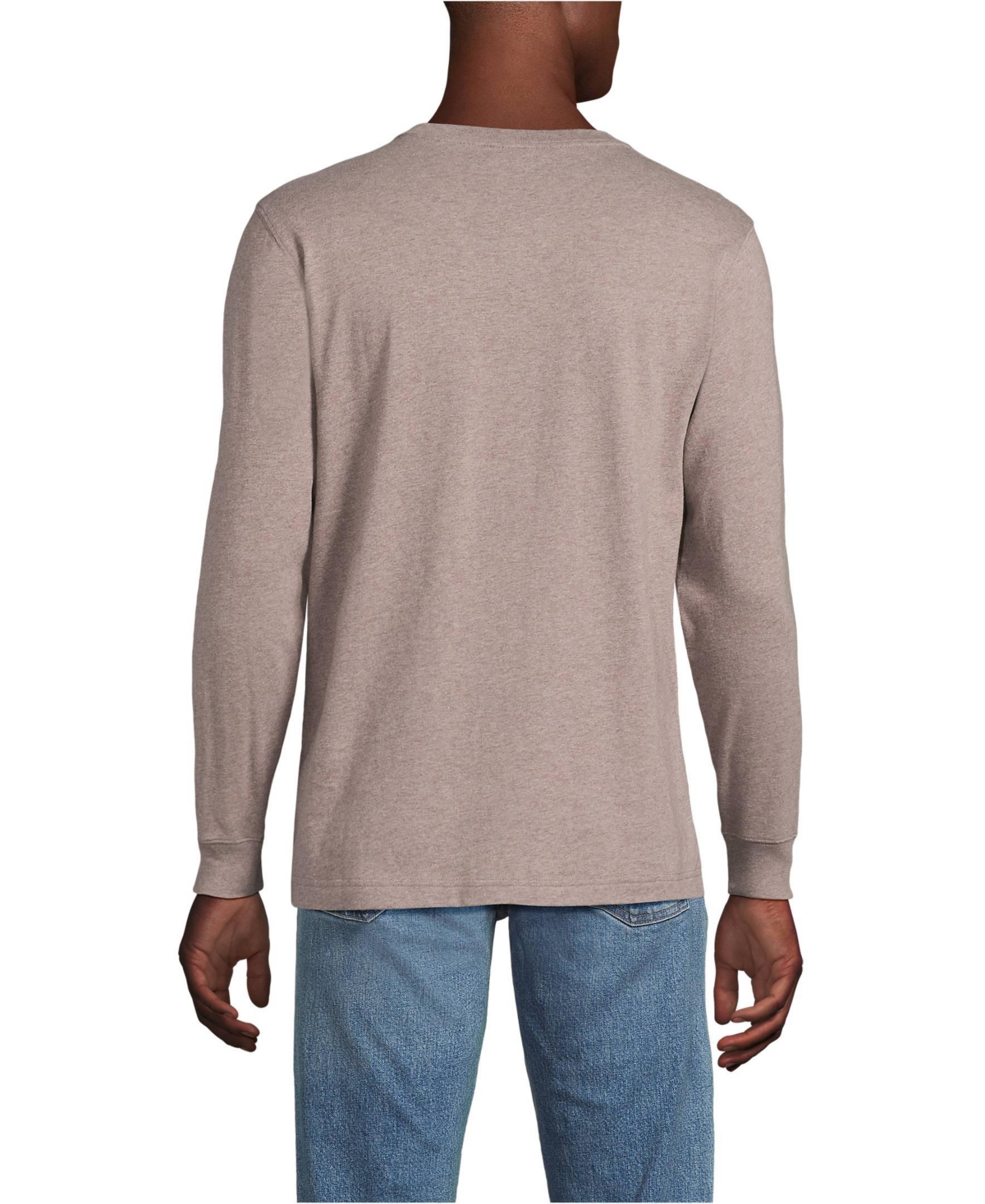 Lands' End Men's Tall Super-t Long Sleeve Henley Shirt