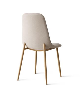 5-Piece Oak Finish Modern Round Glass Dining Set