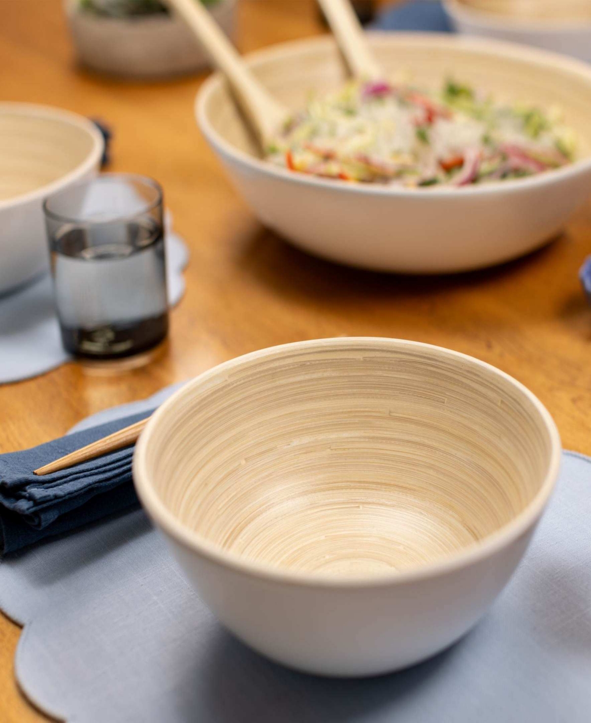 Joyce Chen Lexa Collection 4-pc. Salad Bowl Set In White