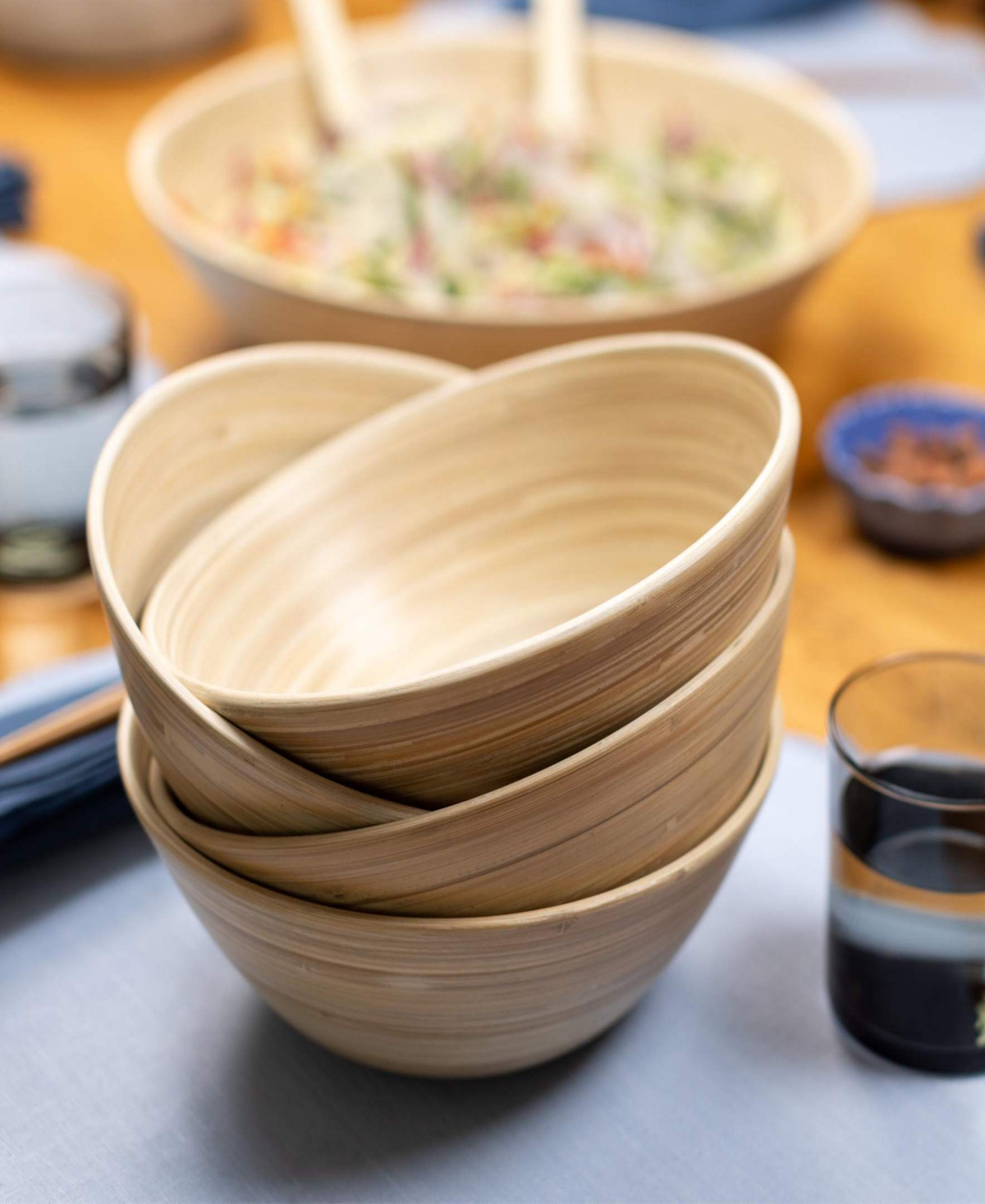 Joyce Chen Lexa Collection 4-pc. Salad Bowl Set In Brown