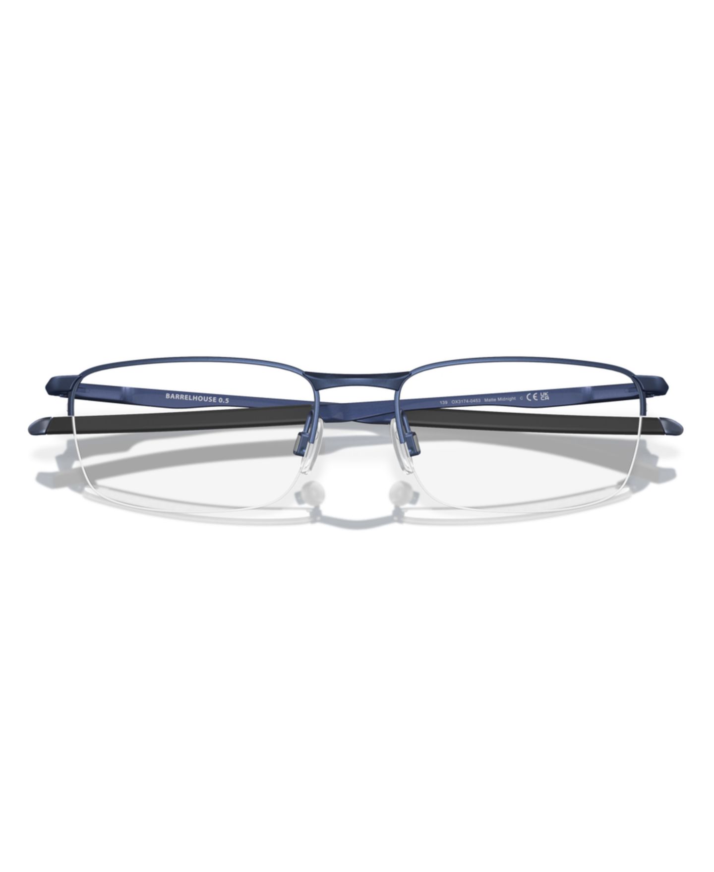 Мужские очки Oakley Man Rectangle Metal OX3174 Barrelhouseâ„¢ 0.5 Eyeglasses, цвет: Тёмный синий — фото 3
