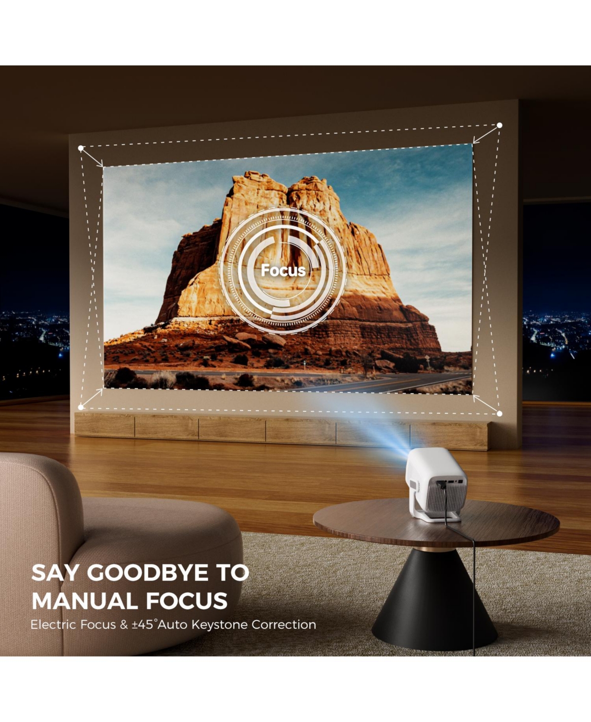 Artsea Mini Projector 1080p with Bluetooth & Android 11, Wifi 6, Dual-Band Wireless, Hd Home Theater Cinema Projector