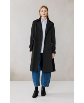 Womens Becky-L Long Trench Coat