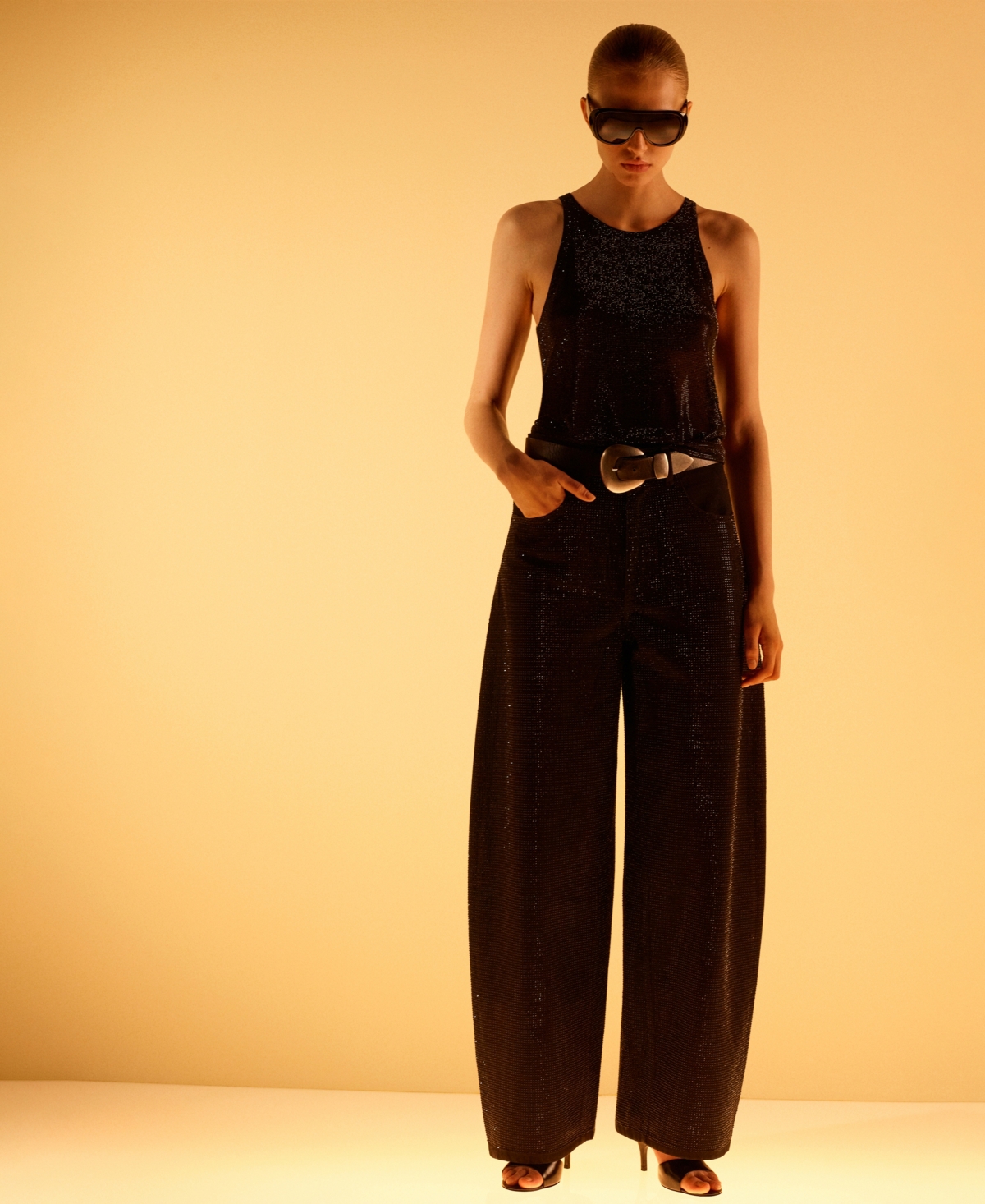 Mango Women's Balloon Rhinestone Jeans