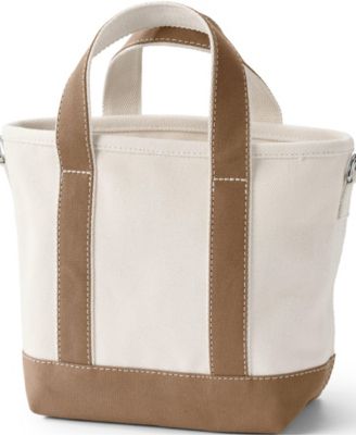 Small 3 Pocket Open Top Canvas Tote Bag