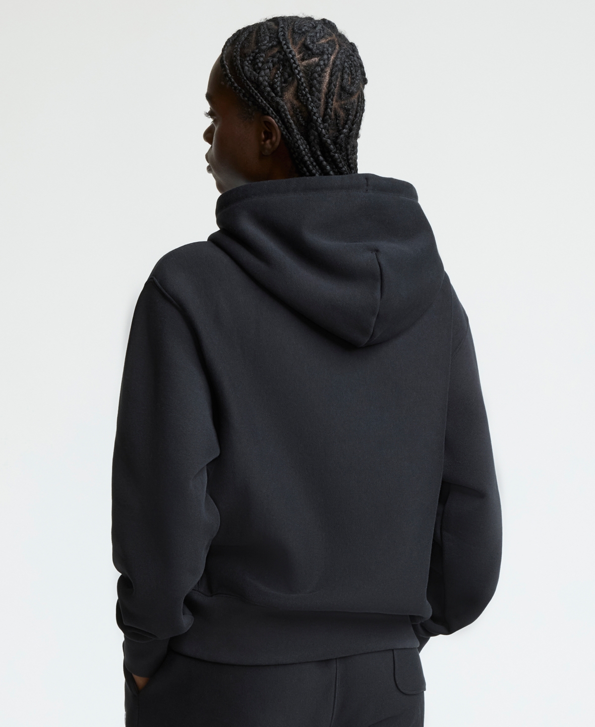 Champion Essentials Reverse Weave Hoodie Sweatshirt In Black