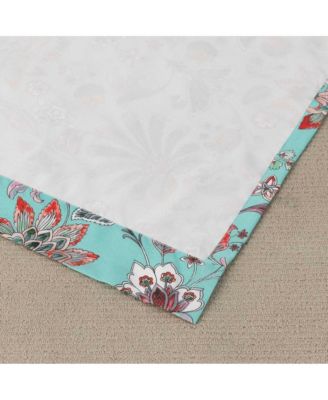 Audrey Window Panel Pair 42in x 84in (2) Turquoise by Barefoot Bungalow