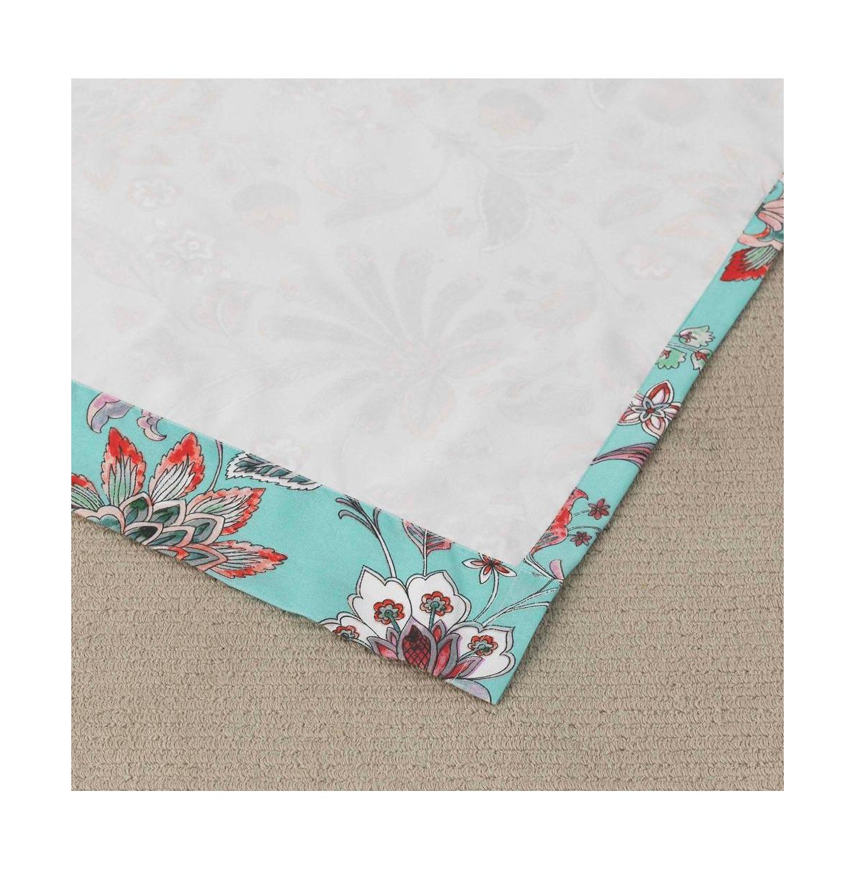 Audrey Window Panel Pair 42in x 84in (2) Turquoise by Barefoot Bungalow