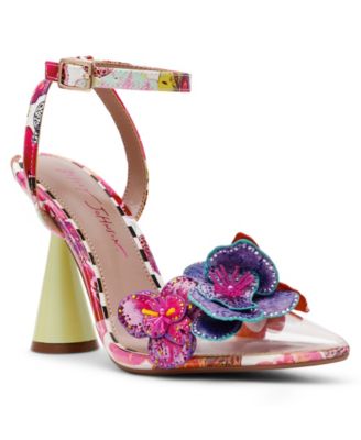 Betsey Johnson - Women's Chelsie Butterfly Floral Ankle Strap Pumps